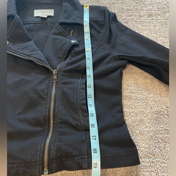 Anthropologie Marrakech Black Knit Moto Jacket, Size Small - Picture 9 of 13